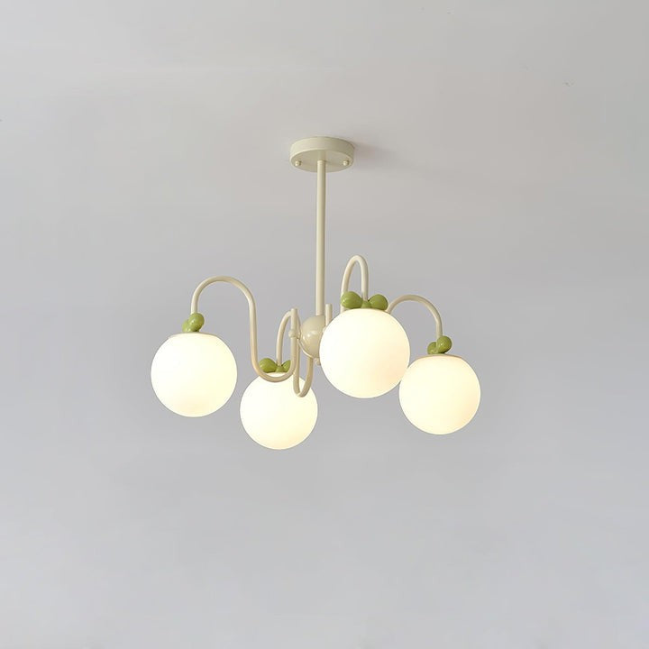 Cream Cherry Multi-Arm Ceiling Chandelier