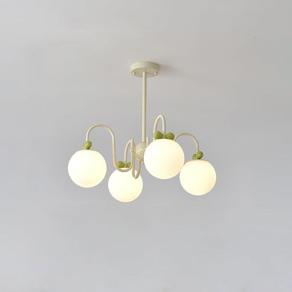 Cream Cherry Multi-Arm Ceiling Chandelier