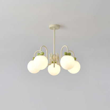 Cream Cherry Multi-Arm Ceiling Chandelier