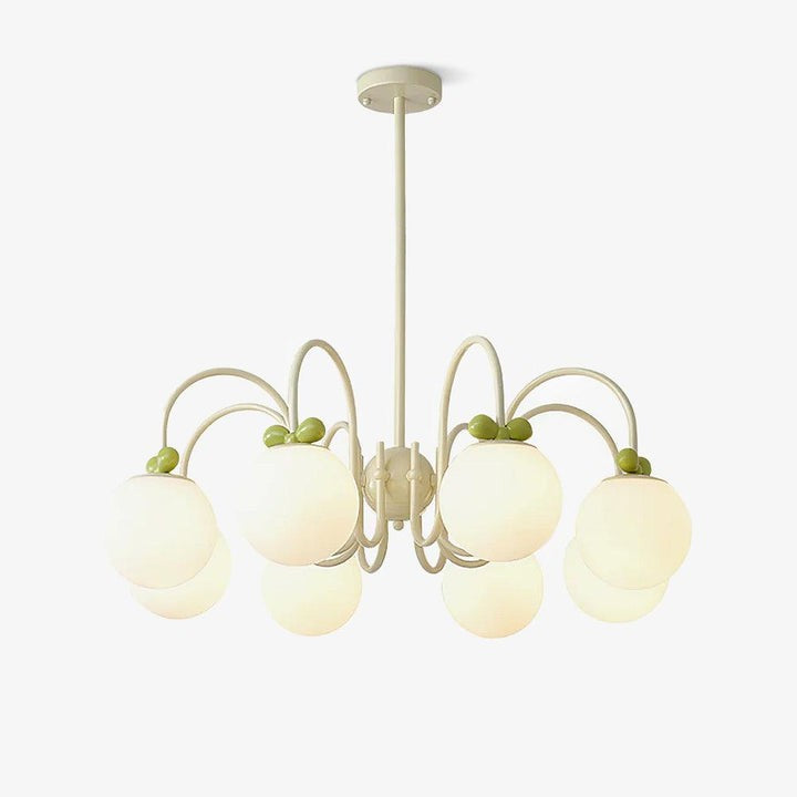 Cream Cherry Multi-Arm Ceiling Chandelier