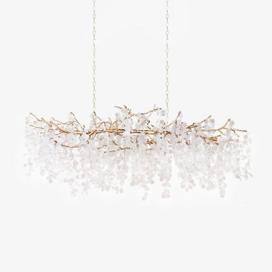 Crystal Glass Coin Cascade Chandelier
