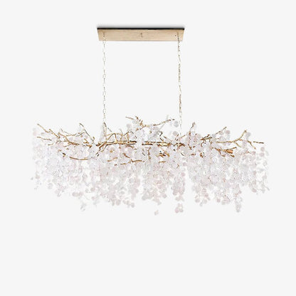 Crystal Glass Coin Cascade Chandelier