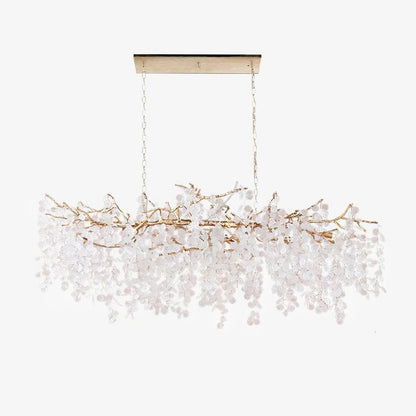Crystal Glass Coin Cascade Chandelier