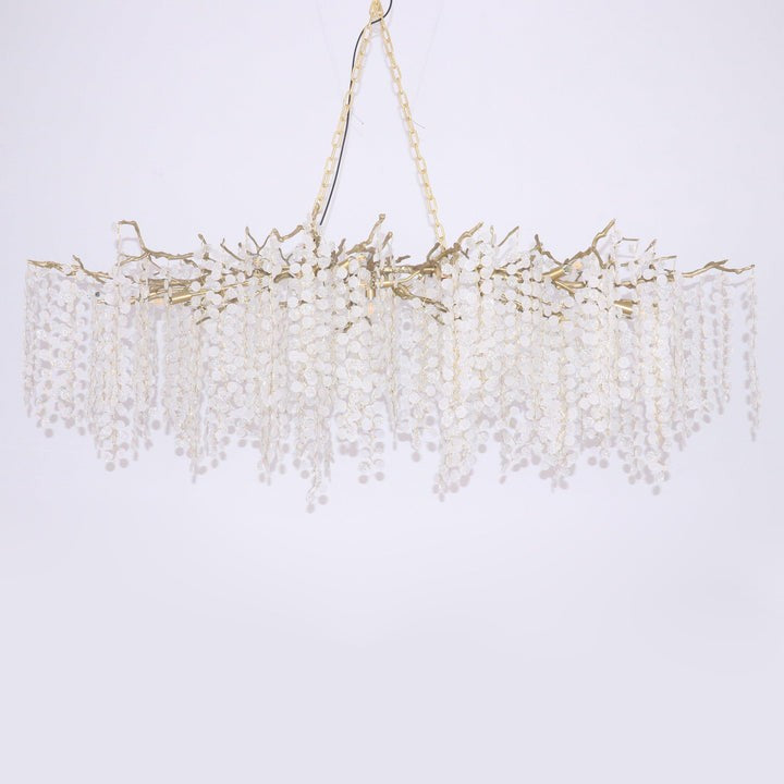 Crystal Glass Coin Cascade Chandelier