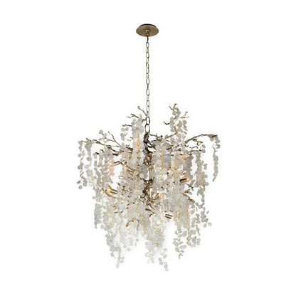 Crystal Glass Coin Cascade Chandelier