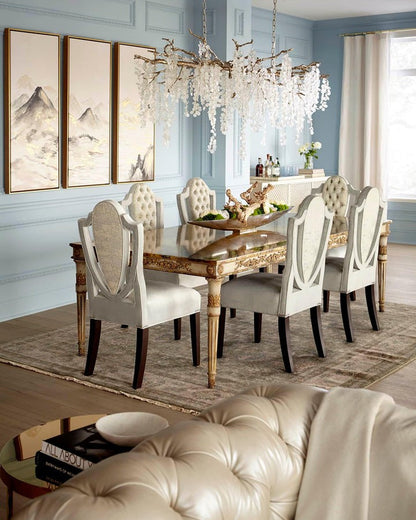 Crystal Glass Coin Cascade Chandelier