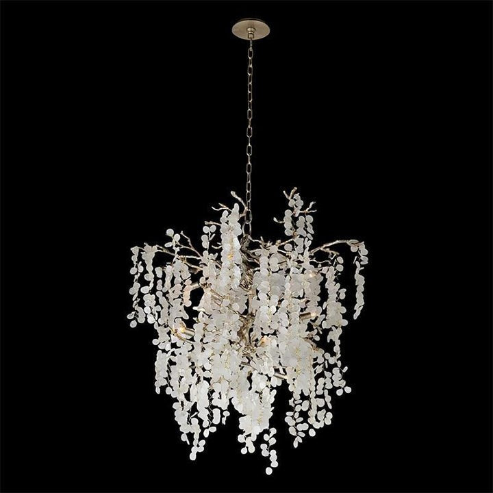 Crystal Glass Coin Cascade Chandelier
