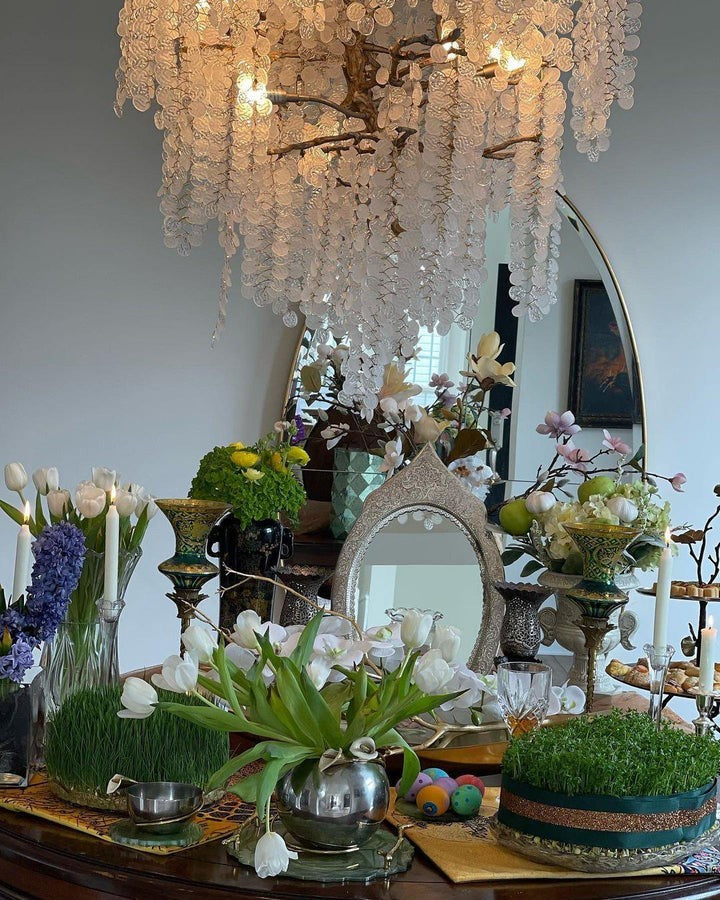 Crystal Glass Coin Cascade Chandelier