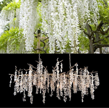 Crystal Glass Coin Cascade Chandelier