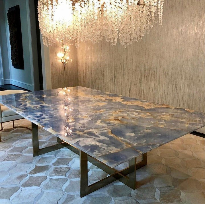 Crystal Glass Coin Cascade Chandelier