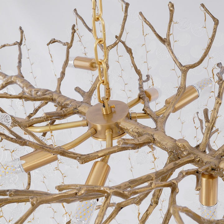 Crystal Glass Coin Cascade Chandelier