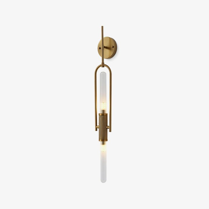 Curved Arm Glass Wall Sconce