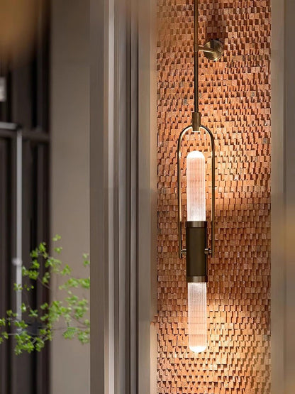 Curved Arm Glass Wall Sconce