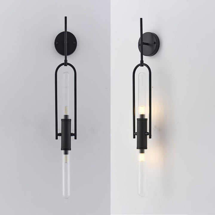 Curved Arm Glass Wall Sconce