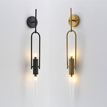 Curved Arm Glass Wall Sconce