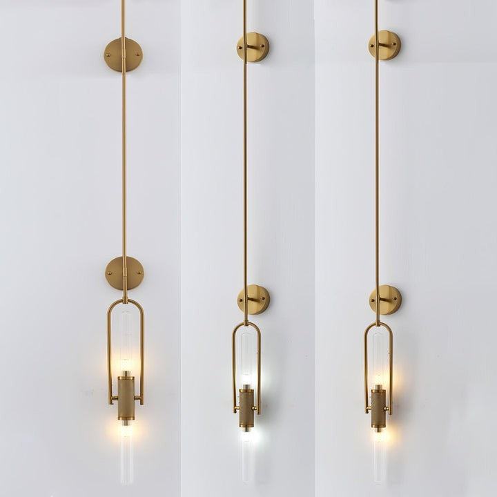 Curved Arm Glass Wall Sconce