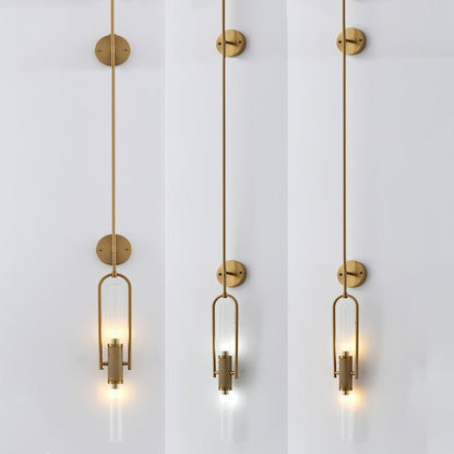 Curved Arm Glass Wall Sconce