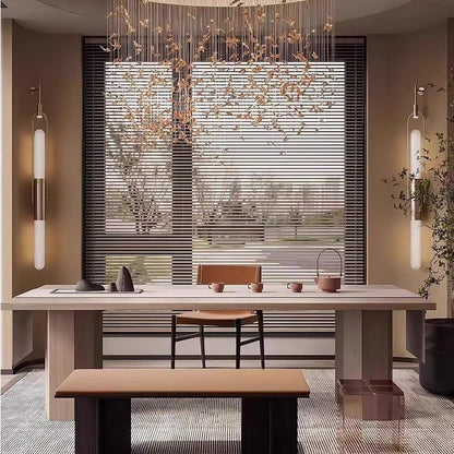 Curved Arm Glass Wall Sconce