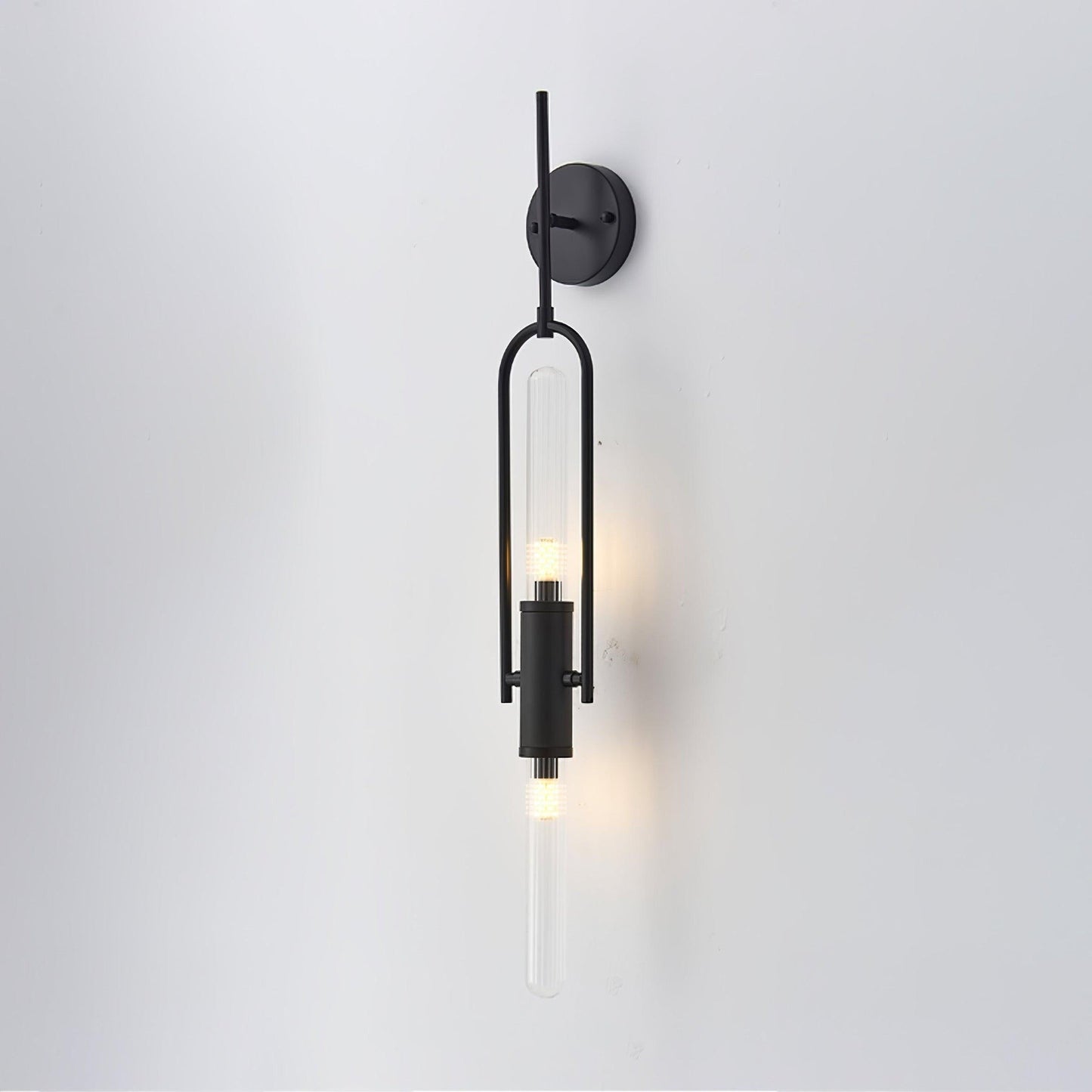 Curved Arm Glass Wall Sconce
