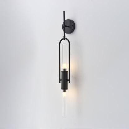 Curved Arm Glass Wall Sconce
