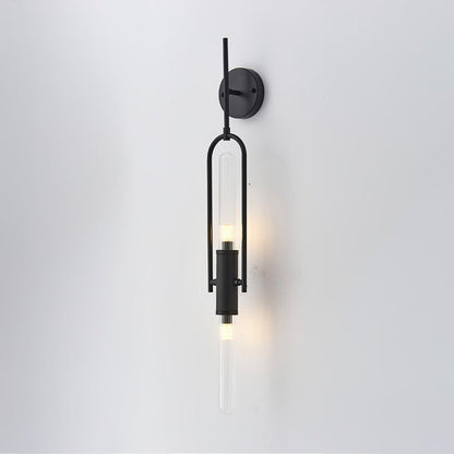 Curved Arm Glass Wall Sconce