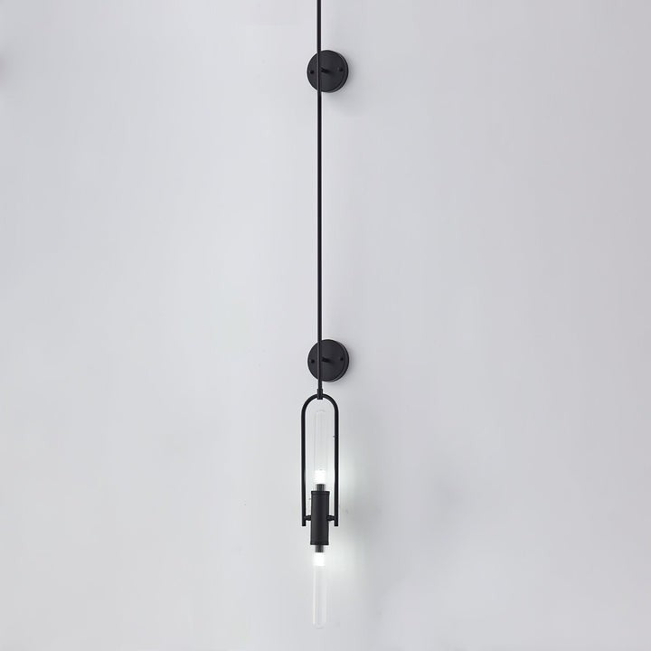 Curved Arm Glass Wall Sconce