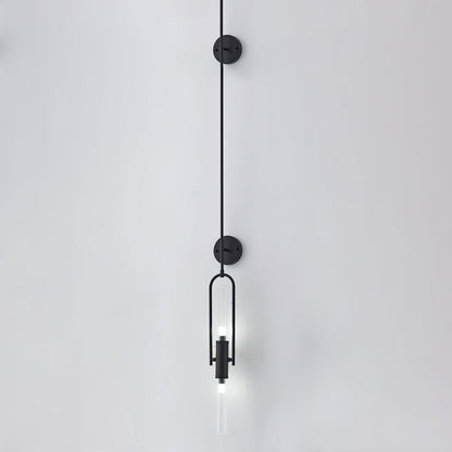 Curved Arm Glass Wall Sconce