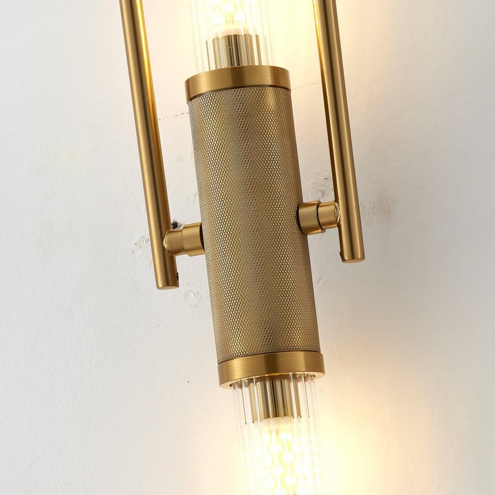 Curved Arm Glass Wall Sconce