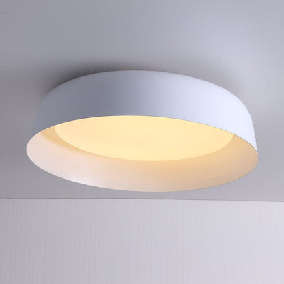 Curved Wood-Grain LED Flush Mount Ceiling Light