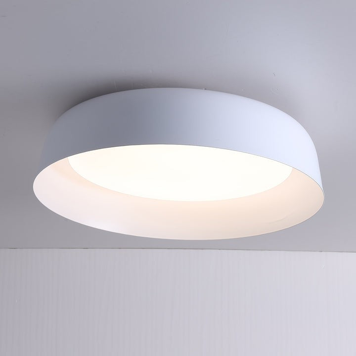 Curved Wood-Grain LED Flush Mount Ceiling Light