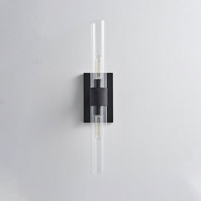 Cylix Glass Wall Sconce with Brass Accents