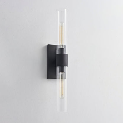 Cylix Glass Wall Sconce with Brass Accents