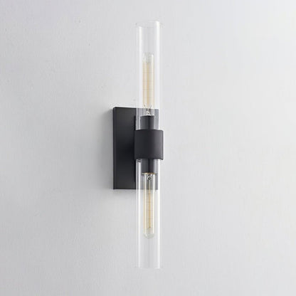 Cylix Glass Wall Sconce with Brass Accents