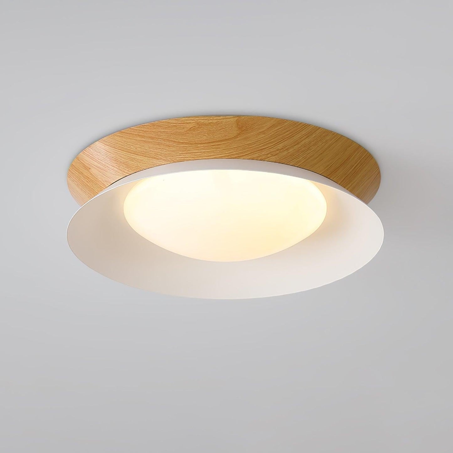 Double Half-Round LED Flush Ceiling Light