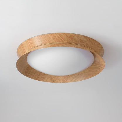 Double Half-Round LED Flush Ceiling Light