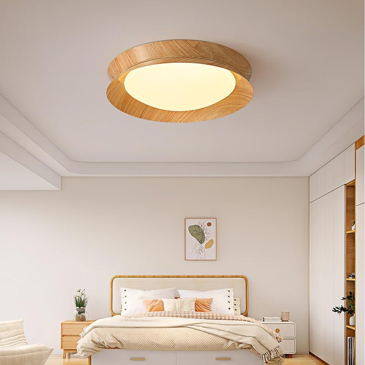 Double Half-Round LED Flush Ceiling Light
