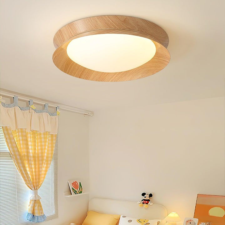 Double Half-Round LED Flush Ceiling Light