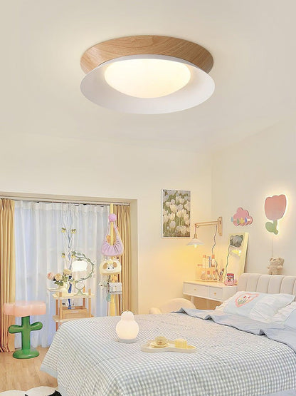 Double Half-Round LED Flush Ceiling Light