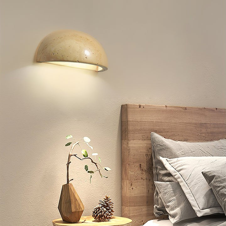 Dusk Glow Travertine Wall Sconce