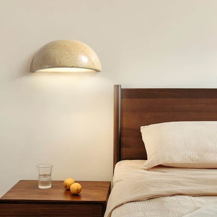 Dusk Glow Travertine Wall Sconce