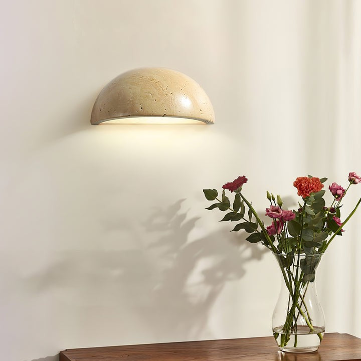 Dusk Glow Travertine Wall Sconce
