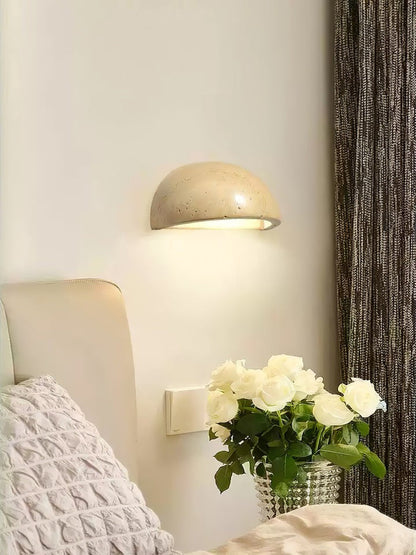 Dusk Glow Travertine Wall Sconce