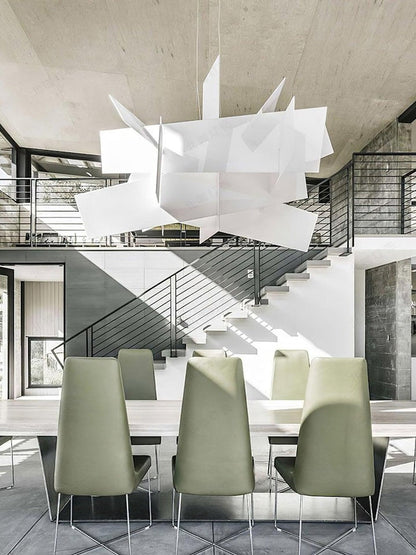Dynamic Geometric Web Pendant Light