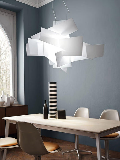 Dynamic Geometric Web Pendant Light