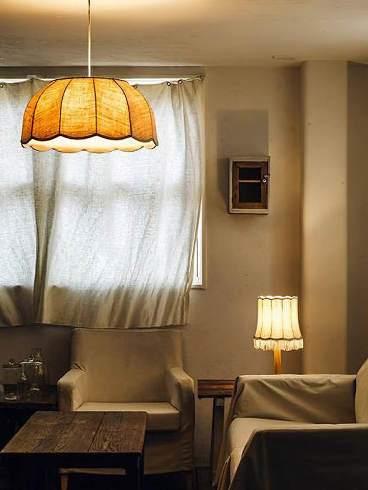 Eco-Friendly Banana Leaf Hanging Pendant Lamp
