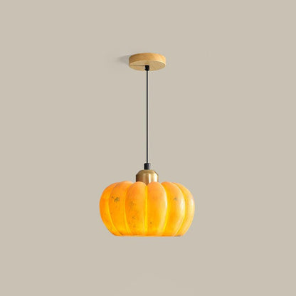 Eco-Friendly Resin Pumpkin Pendant Light for Indoor & Outdoor