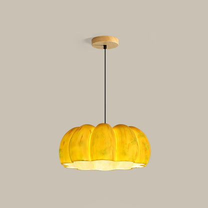 Eco-Friendly Resin Pumpkin Pendant Light for Indoor & Outdoor