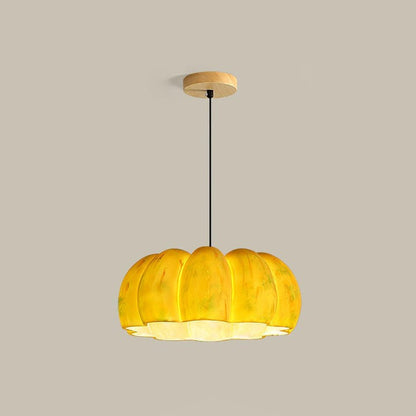 Eco-Friendly Resin Pumpkin Pendant Light for Indoor & Outdoor