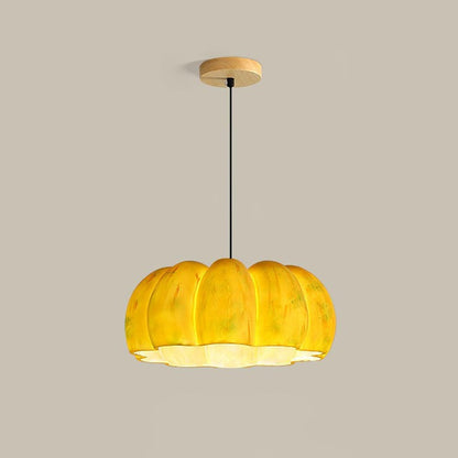 Eco-Friendly Resin Pumpkin Pendant Light for Indoor & Outdoor