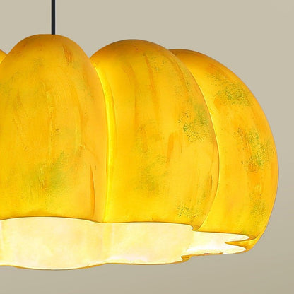 Eco-Friendly Resin Pumpkin Pendant Light for Indoor & Outdoor